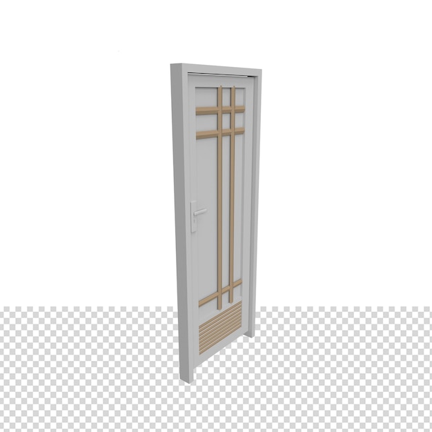 PSD close up on door isolated