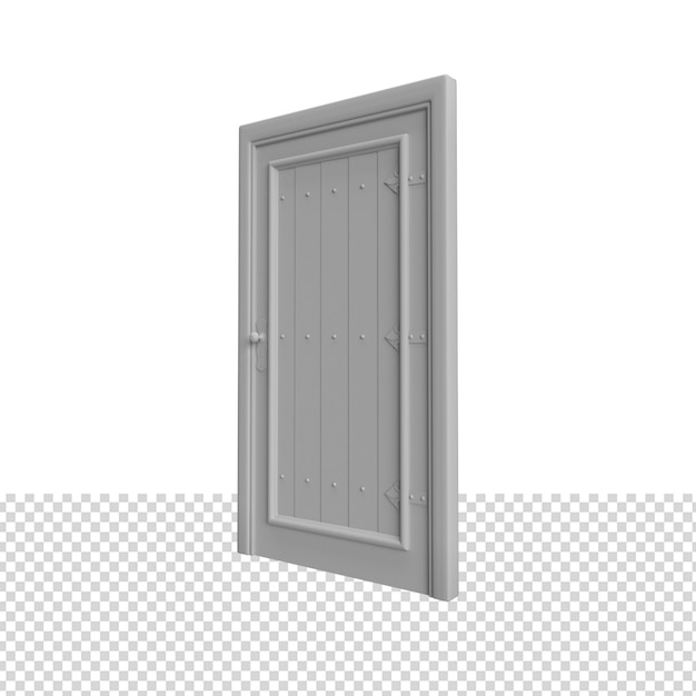 Close up on door isolated