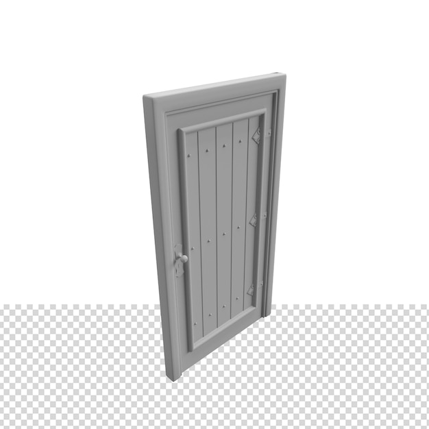 Close up on door isolated