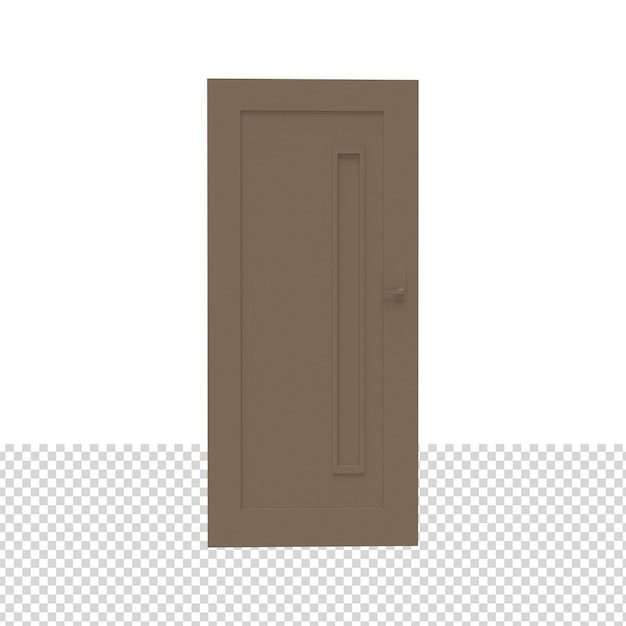 PSD close up on door isolated