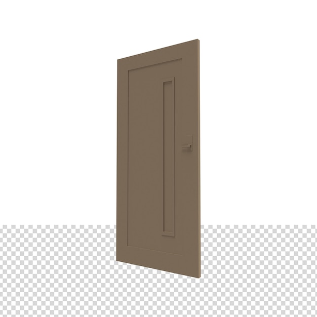 PSD close up on door isolated