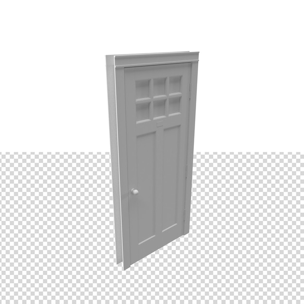 Close up on door isolated