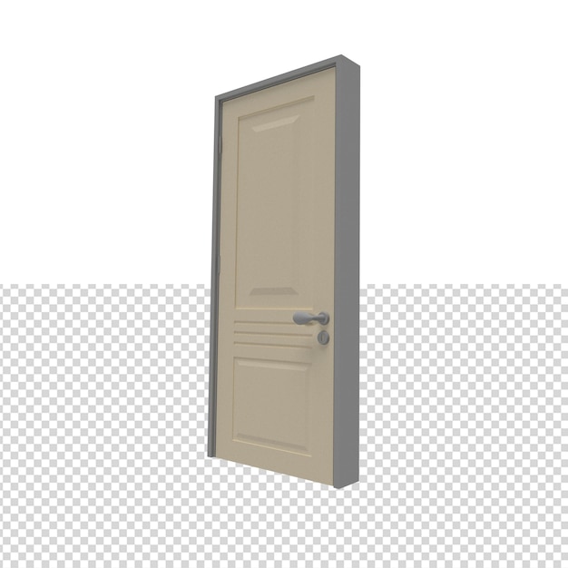 PSD close up on door isolated