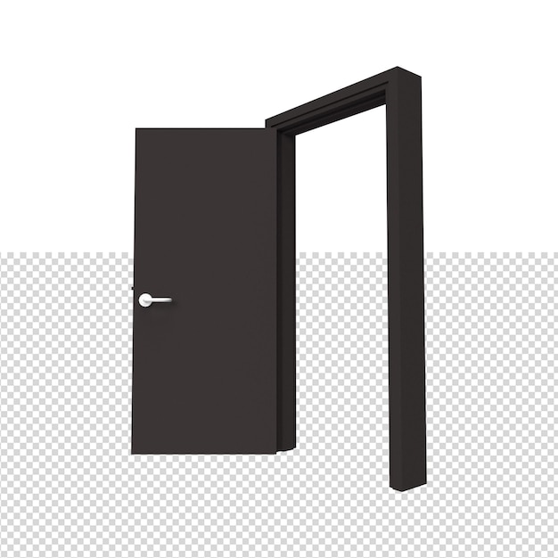 PSD close up on door isolated