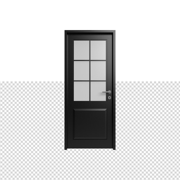 PSD close up on door isolated