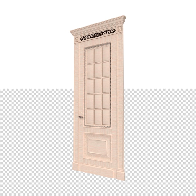 Close up on door isolated