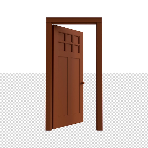 PSD close up on door isolated