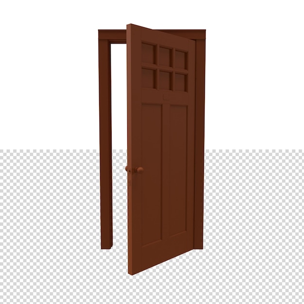 Close up on door isolated