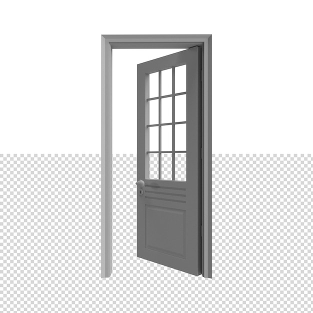 PSD close up on door isolated