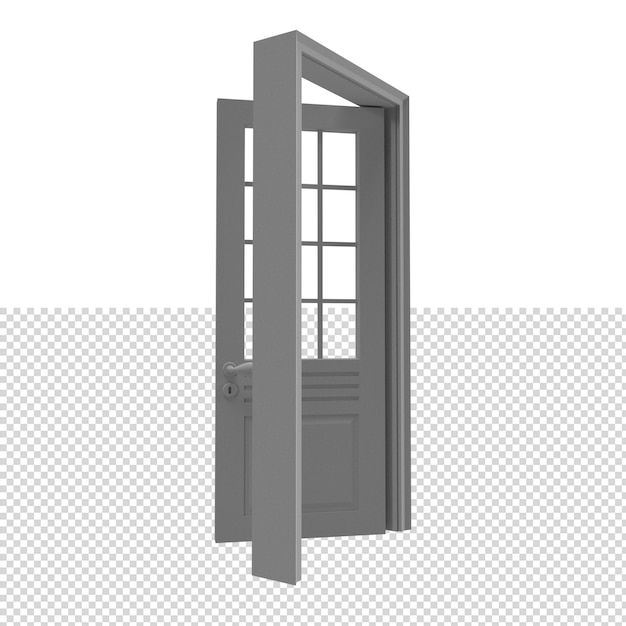 PSD close up on door isolated