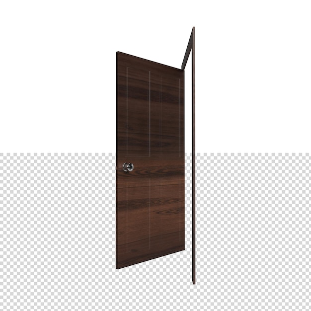 PSD close up on door isolated