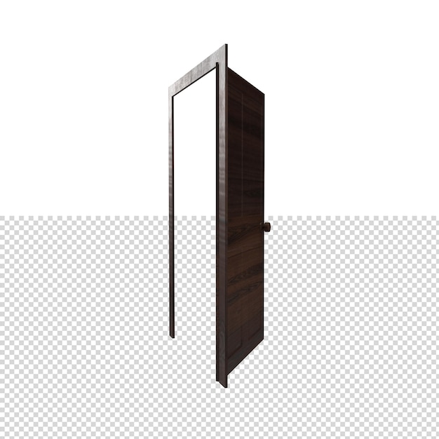 Close up on door isolated