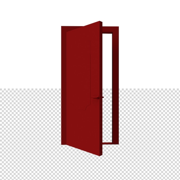 PSD close up on door isolated