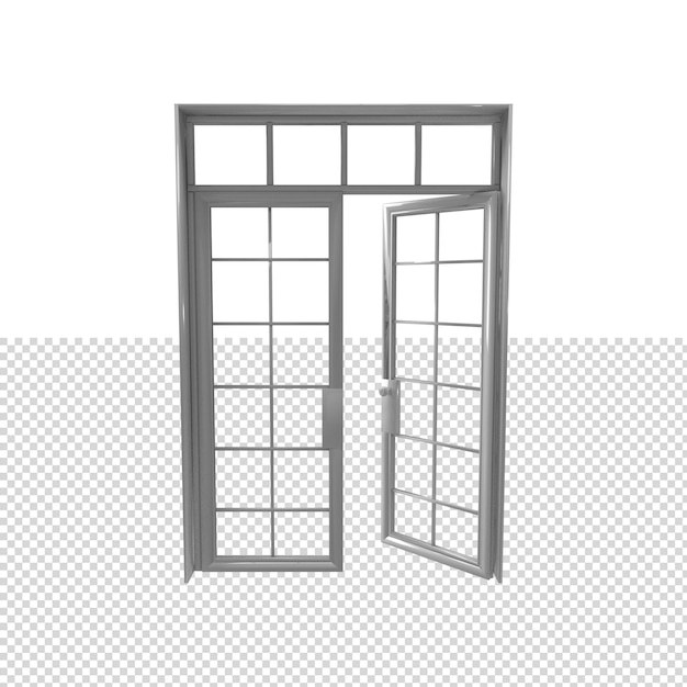 PSD close up on door isolated