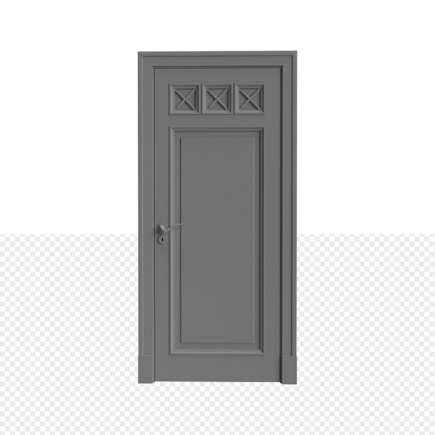 Close up on door isolated