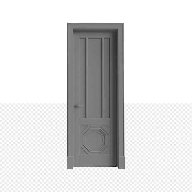 Close up on door isolated