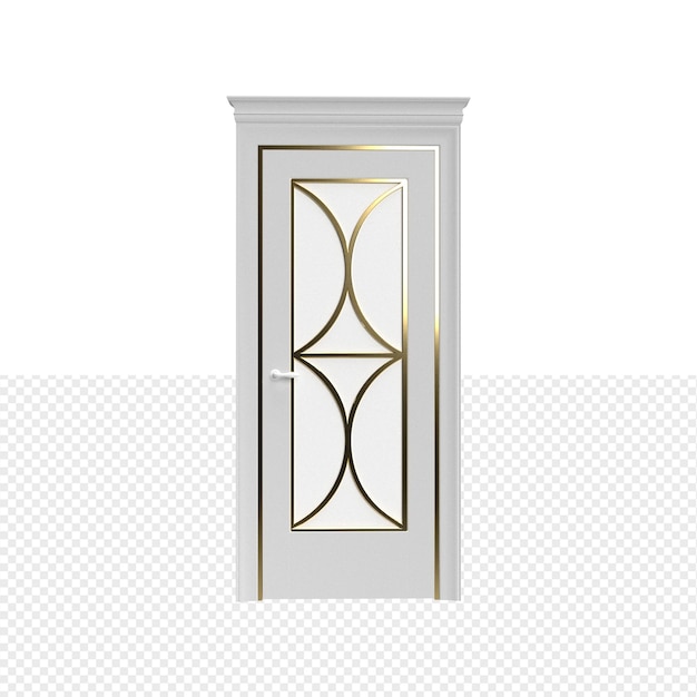 PSD close up on door isolated