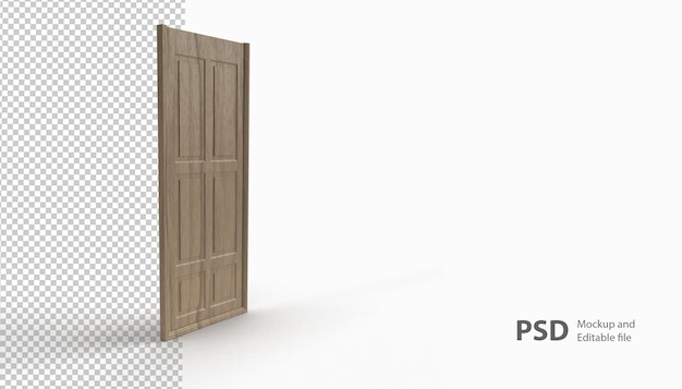 PSD close up on door isolated