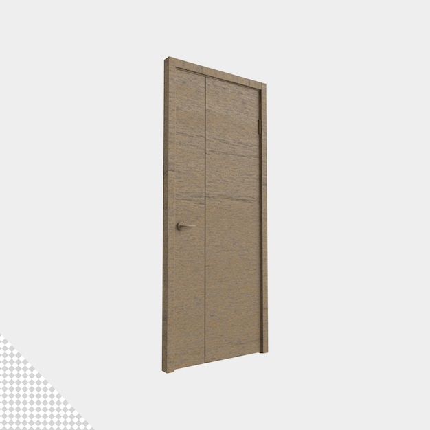 PSD close up on door isolated