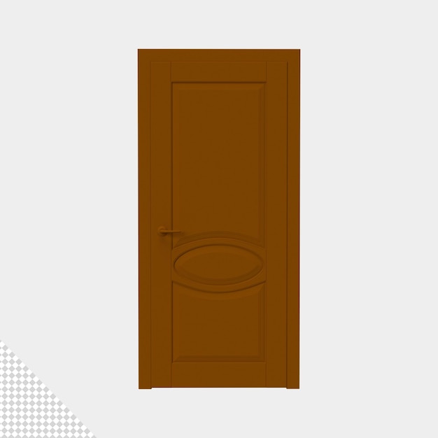 PSD close up on door isolated