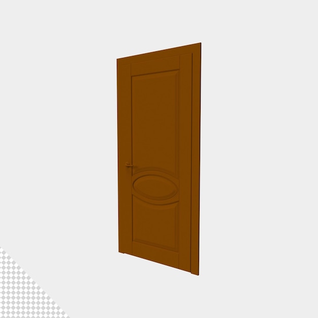 close up on door isolated