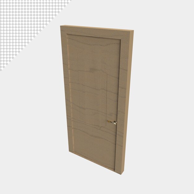 Close up on door isolated