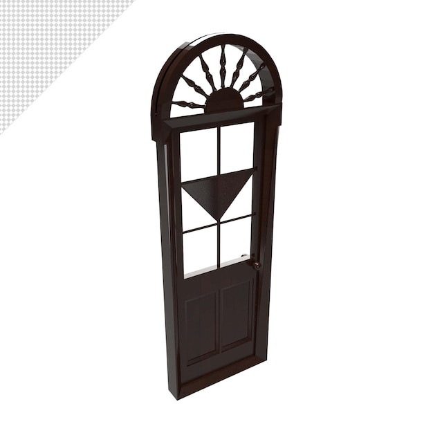 close up on door isolated