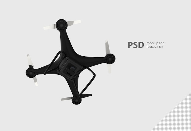 PSD primo piano su drone isolato