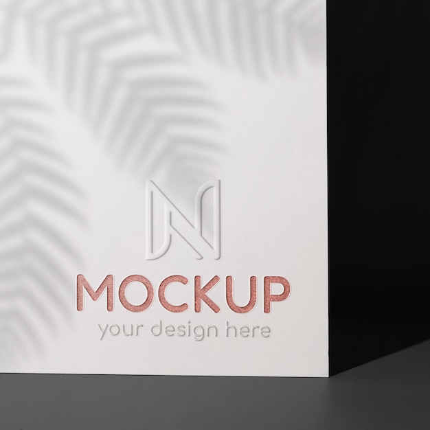 PSD close up on effect logo mockup design