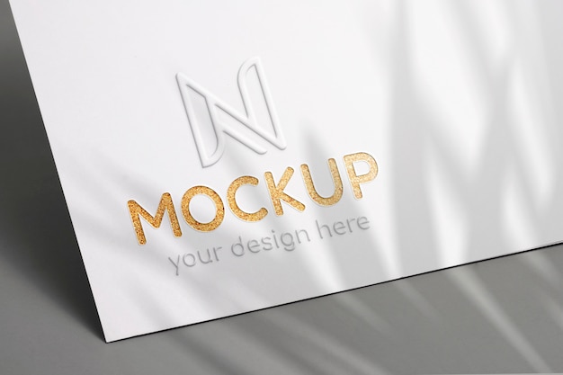 Close up on effect logo mockup design