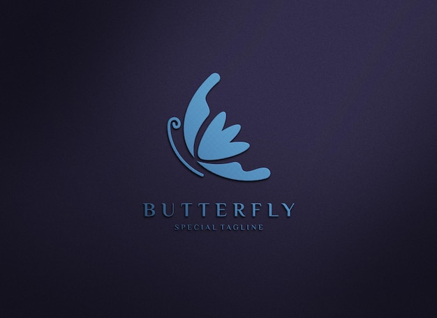 close up embossed logo mockup