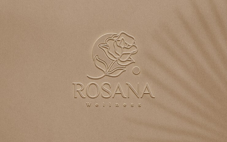 PSD close up on embossed plastic logo mockup