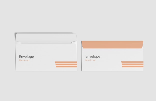 Close up on Envelope Mockup Isolated