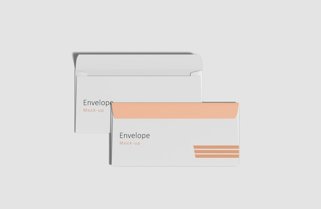 Close up on Envelope Mockup Isolated