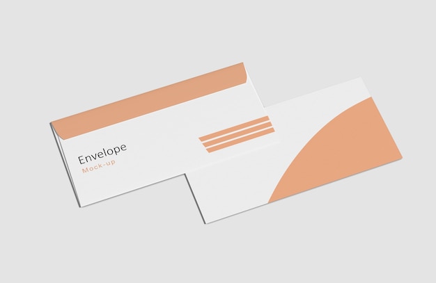 Close up on Envelope Mockup Isolated