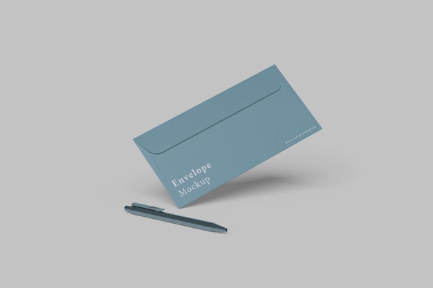 Close up on envelope mockup