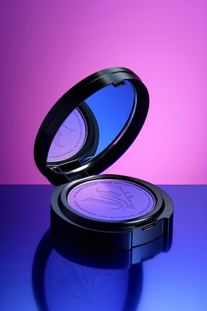 PSD close up on eye shadow mockup