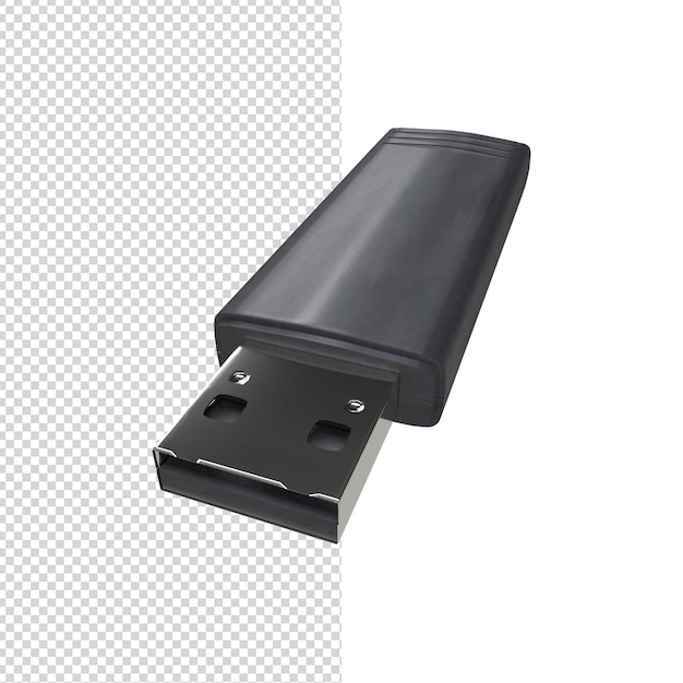 Close up on flashdisk 3d isolated premium psd