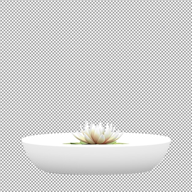 PSD close up on flower in a vase 3d rendering