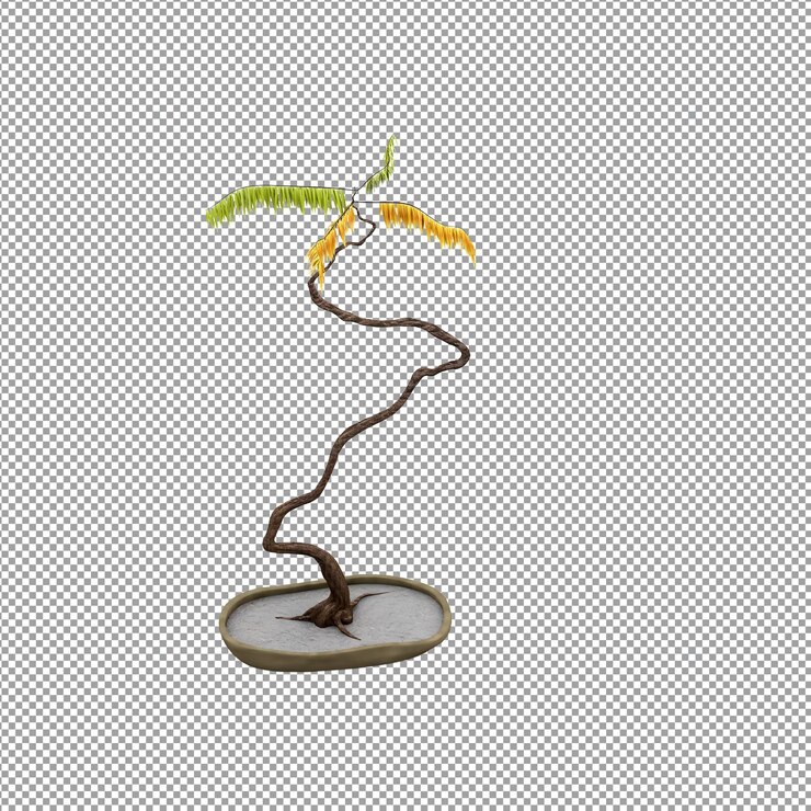 PSD close up on flower in a vase in 3d rendering