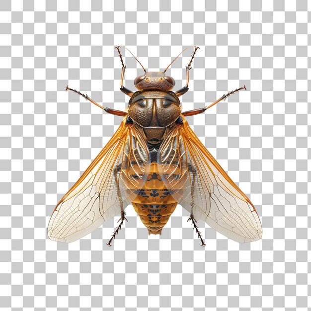 PSD close up of fly insect on white background