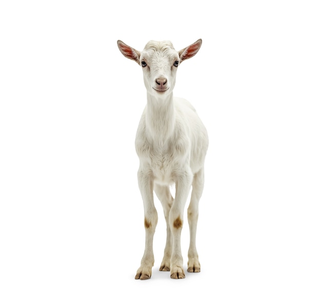 Close up on goats isolated