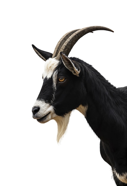 Close up on goats isolated