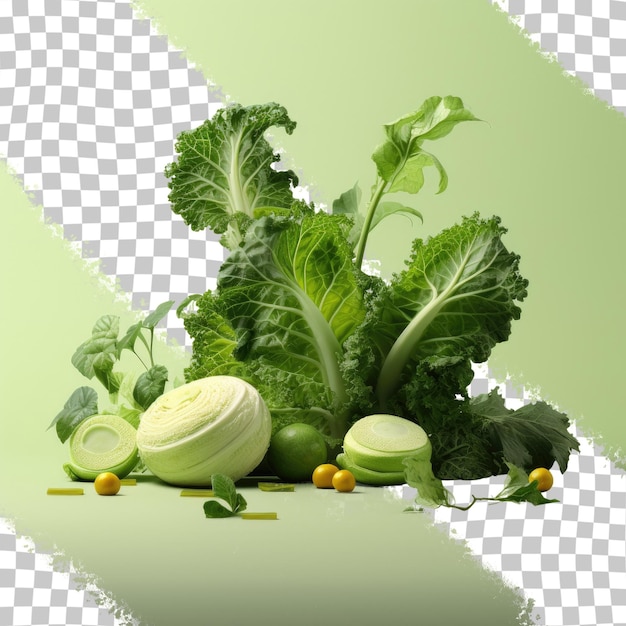 PSD close up of green plants against a transparent background