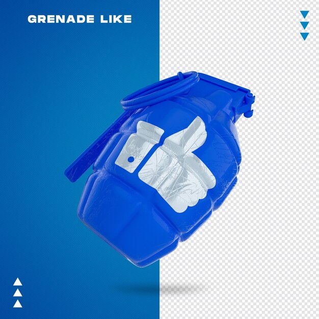 Close up on Grenade Like in 3D Rendering