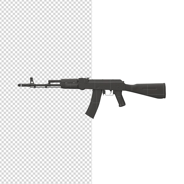 Close up on gun isolated premium psd