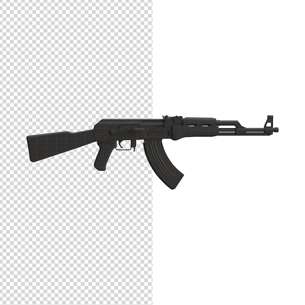 Close up on gun isolated Premium Psd