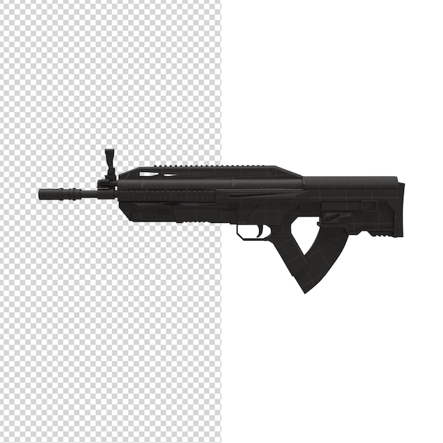 Close up on gun isolated premium psd