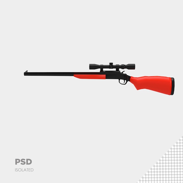 close up on gun isolated premium psd