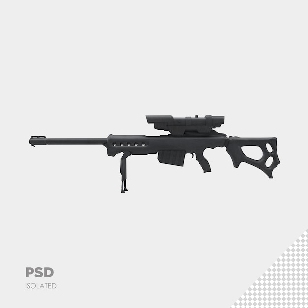 PSD close up on gun isolated premium psd